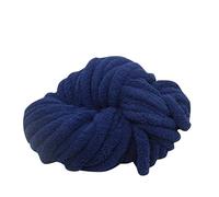 Chenille Yarn Super Soft Chenille Velvet Yarn Fluffy for Knitting and Chunky Crochet Threads DIY Sweater Scarf Blankets Handmade Art Crafts(Deep Blue)