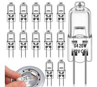 Chenilles G4 Halogen Light Bulbs 20W 12V,12 Pack Halogen Bulbs Lamp Bulb Halogen 2 Pin Base Warm White Dimmable [Energy Class G]