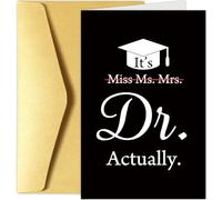 Chenive Doctorate PhD Graduation Card for Her, Funny Doctor Gifts for Women, Medical School Graduation Card, Congratulation Card for Doctoral Graduates, It's Dr Actually