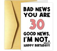 Chenive Funny 30th Birthday Card for Men Women, Happy 30th Birthday Card for Friend Brother Sister, 30 Years Old Birthday Greeting Card, You're 30 I'm Not