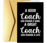 Chenive Thank You Coach Card, Coach Birthday Card, Coaches Retirement Gifts for Men Women, Basketball Soccer Football Volleyball Wrestling Sports Coaches Appreciation Gifts