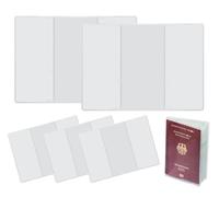 Chenivesss Pack of 5 Passport Holder 13.5 × 19 cm, Matte Transparent, Passport Protective Cover for New Passport, Waterproof & Tear-Resistant, Travel Accessories for Adults - Passport Cover for