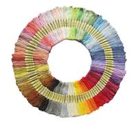 CHENJIAHAO Embroidery Threads 12/24/36/50Colors 8M Cross Stitch Threads Cotton Embroidery Dyed Floss Sewing Skeins Craft Not Repeat Cross Stitch Embroidery Thread(50 Colors)