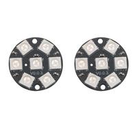 CHENJIN 2PCS 7 Bit Round LED Built in Full Color Driver Color Light RGB LED Ring Single Wire Communication Applied to 3D Printing