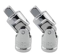CHENJIN Universal Joint Socket 2PCS 1/4 Inch Drive Spring Loaded Swivel Socket Adapters