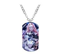 CHENJIRA Alien Stages Necklace Figure Cosplay Chain Anime Stainless Steel Color Printing Pendant (Multicolore F)