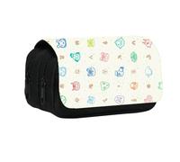 CHENJIRA Animal Crossed Pencil Case, Game Animal Crossed Figures Multi-Layer Large Capacity Pen Pouch - Multicolore (C)