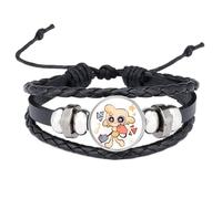 CHENJIRA Dandys Worlds Bracelet Vintage Punk Leather Chain Bangle Fashion Leather Jewellery (E)