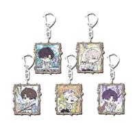 CHENJIRA Love Deepspace Acryl Keychain with Little Pendant Cute Figure Cosplay Chain Jewellery - Multicolore 5 Pieces