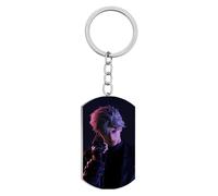 CHENJIRA Love Deepspace Sylus Keychain Qinche Cosplay Chain - Stainless Steel Color Printing Pendant (Multicolore B)