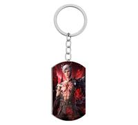 CHENJIRA Love Deepspace Sylus Keychain Qinche Cosplay Chain - Stainless Steel Color Printing Pendant (Multicolore A)