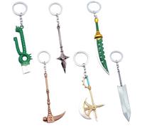 CHENJIRA Seven Dead Sins Weapon Keychain Anime Figures Cosplay Keyring Chain Jewellery - Metal 6 Set