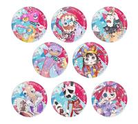 CHENJIRA The Amazing Circus Badges Cartoon Figure Tinplate Badge Pins Decorations - Multicolore 58mm 8 Pieces