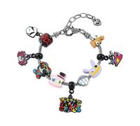 CHENJIRA The Amazing Circus Cute Figure Bracelet Silver Metal Chain Bangle Detachable Bracelet Jewellery