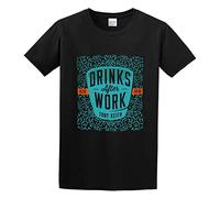 CHENKANG Toby Keith Drinks After Work Mens 100% Cotton Tshirt Size L Black