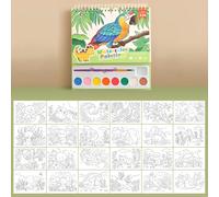 CHENKEE Colouring Book with Watercolours, Adult Colouring Books, Water Colouring Books for Creative Girls and Boys, Promotes Creativity and Motor Skills for Children, Watercolour Paint Set