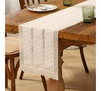 CHENKEE Table Rrunner Bohemian,Table Runners for Dining Table Macrame,Retro Country-Style Tablecloth,Suitable for Weddings,Kitchens,Birthday Decorations,30 x 140 cm