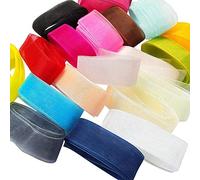 Chenkou Craft 1/2"(12mm) Solid Organza Ribbon Assorted 24 Yards Craft Bow Party Decoration Packing Ribbons (1/2"(12mm))