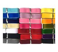 Chenkou Craft 20 Yards 5/8" Velvet Ribbon Total 20 Colors Assorted Lots Bulk