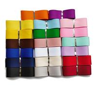 Chenkou Craft 20Yards 1" 25MM Double Sided Face Polyester Satin Ribbon 20 Colors Assorted Bulk Lots Mix