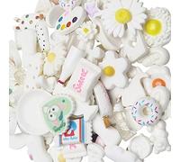 Chenkou Craft 50pcs Lots Mix Assort Easter DIY Flatbacks Resin Flat Back Button (White)