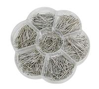 Chenkou Craft Assorted 700pcs Mix Size Flat Head Pins for Jewelry Making (Anti-Silver, Mix)