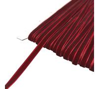 Chenkou Craft Dark Red 25 Yards 1/4" Velvet Ribbon Lots Bulk (Dark red, 1/4"(6mm))