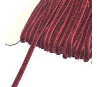 Chenkou Craft Dark Red 25 Yards 1/8" 3mm Velvet Ribbon Lots Bulk (Dark red, 1/8"(3mm))