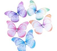 Chenkou Craft Mix Lots 20PCS 50mm(2") Organza Ribbon Butterfly Bows Flowers with Rhinestone Wedding Appliques Craft Decoration