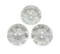 Chenkou Crfat New 50pcs 20mm Clear Flower Plastic Buttons Sewing Craft 2 Holes