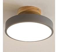 CHENKUI Easy To Install Macaron LED Ceiling Lamp Fixture 3-color Light Half Flush Mount Fixture Ceiling Light Modern European Style Circle Lighting For Attic, Corridor