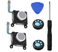 CHENLAN 2-Pack Replacement Joystick Button 3D Rocker Analog ThumbStick Replacement for Sony PSV 2000 PS Vita 2000 2001 White