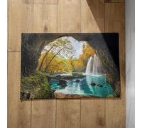 Chenlane Front Door Mat Funny Kitchen Foot While Cooking Waterfall Natural Landscape Doormats Inside Washable Non Slip Large Bath For Bathroom 45x75cm