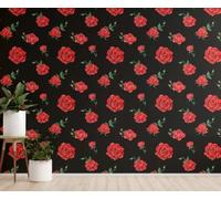 Chenlane Kitchen Wall Decor Mural Foam Red Natural Romance Heavy Flower