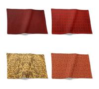 Chenlane Placemat Large Mats Wipe Clean Retro Pattern Garden Dining Placemats For Under Table 32x42cm（4Pcs）