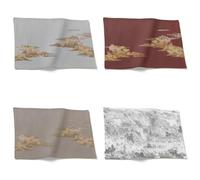 Chenlane Placemat Wipeable Quilted Table Mats Chinese Feng Shui Painting Design Your Own Large Dinner 21x32cm(4Pcs)