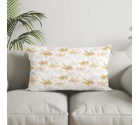 Chenlane Silk Pillow Cover Japandi Cushion Dining Chair Rectangular Retro Pattern, Standard Size Bench Private Customisation 40x60cm