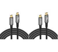 CHENLENIC USB4 With Thunderbolt 4 Cable, 240W Charging, 40 Gbps Data, 8K @ 60Hz 4K120Hz HDR, PD3.1, USB C to C for Hub, Dock MacBook, M1 M2, M3, Mac Studio SSD, Laptops, Monitor (Pack of 2)