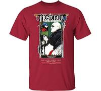 CHENLIAA Nosferatu, Vampire, Dracula, Gothic, Movie, Horror, T-Shirt Red Red (X-Large)