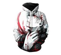 CHENMA Men Tokyo Ghoul 3D Print Pullover Hoodie Sweatshirt with Front Pocket