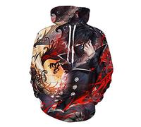 CHENMA Men Tokyo Ghoul 3D Print Pullover Hoodie Sweatshirt with Front Pocket