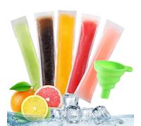 CHENMAIHAO 20 Pcs Ice Popsicle Moulds Bags Healthy Homemade Snack Ice Lolly Bags Disposable Ice Pop Mold Bags for Yogurt Sticks Juice & Fruit Smoothies