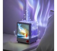 Chenman Northern Lights Aurora Projector Light, 7 Colors Lighting Projector Sensory Lights, Starry Galaxy Night Light with Music Box & Speaker, Bluetooth LED - Decorative Bedroom & Gift Lighting