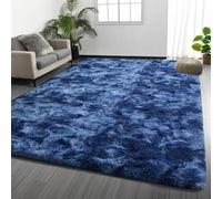 CHENMIAO Rugs Living Room 70 x 70 cm Soft Touch Thick Pile Shaggy Carpets Carpet Relax Rug Non-Slip, Many Different Sizes for Living Room Bedroom Sofa Floor Kids, Navy Blue