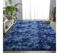 CHENMIAO Rugs Living Room 70 x 70 cm Thick Soft Fluffy Plush Non-Slip Floor Carpet Carpet Relax Rug Non-Slip, Many Different Sizes for Living Room Bedroom Sofa Floor Kids, Navy Blue