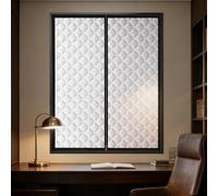 CHENMIAO Thermal Insulated Window Blanket 100 x 43 cm Cold Protection Windproof Warm Winter Insulated Window Curtain Self-Adhesive with Hook Loop, Easy to Install Custom Sizes, Grey