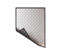 CHENMIAO Thermal Insulated Window Cover 55 x 65 cm Keep Cold Out Storm Warm in Winter Cotton Curtain Window Self-Adhesive with Hook Loop, Easy to Install Custom Sizes, Grey