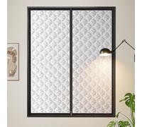 CHENMIAO Window Treatment Thermal Insulated 60 x 120 cm Windproof, Cold-Proof, Warm Insulated Window Curtains Self-Adhesive with Hook Loop, Easy to Install Custom Sizes, Grey