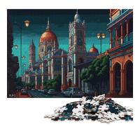 Chennai City Pixel Art Puzzles 500 Piece Puzzles Jigsaw Puzzles for Adults Educational Game Challenge Toy 500pcs (52x38cm)