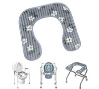 CHENNAN 1 x U-shaped toilet seat cushion, seat cushion with non-slip protection for toilet chairs, soft, comfortable and warm, specially designed for toilet chairs, suitable for the elderly (grey)